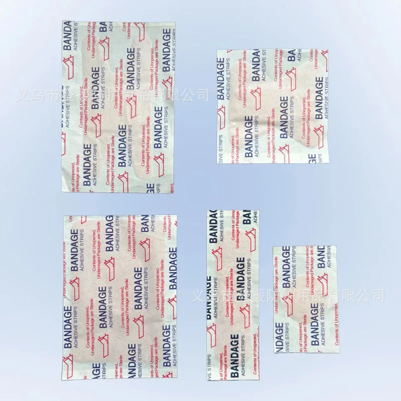 Médico Primeiros Socorros Adesivos Bandagens Tiras, Band Aid, Múltiplas Formas, Band Aid para Diferentes Ferida Vestir Patches, Fita de gesso, 100pcs por conjunto