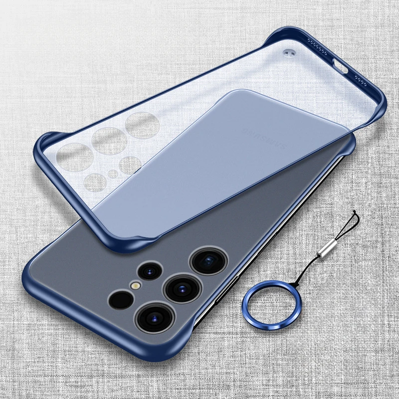Für Samsung S25 Ultra Plus Slim Rahmenlose Matte Harte PC Transluzente Handyhülle für Galaxy S25+ S25Plus S24 FE mit Ringabdeckung – Detail 2