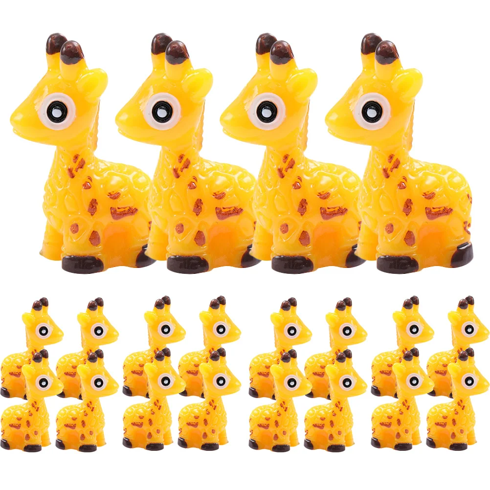 

20pcs Mini Resin Deer Figurines Sika Ornament Garden Accessories Tiny Statue Decorations Desktop Cabinet Scene Decor