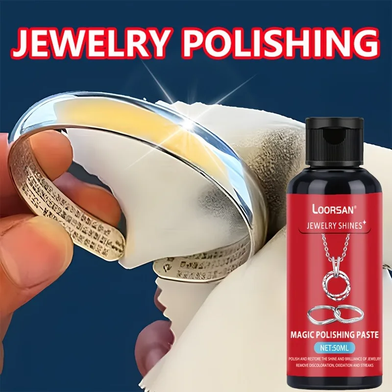 Crema eliminadora de oxidación de joyería: pulir accesorios dorados/plateados, restaura el brillo a pulseras/anillos