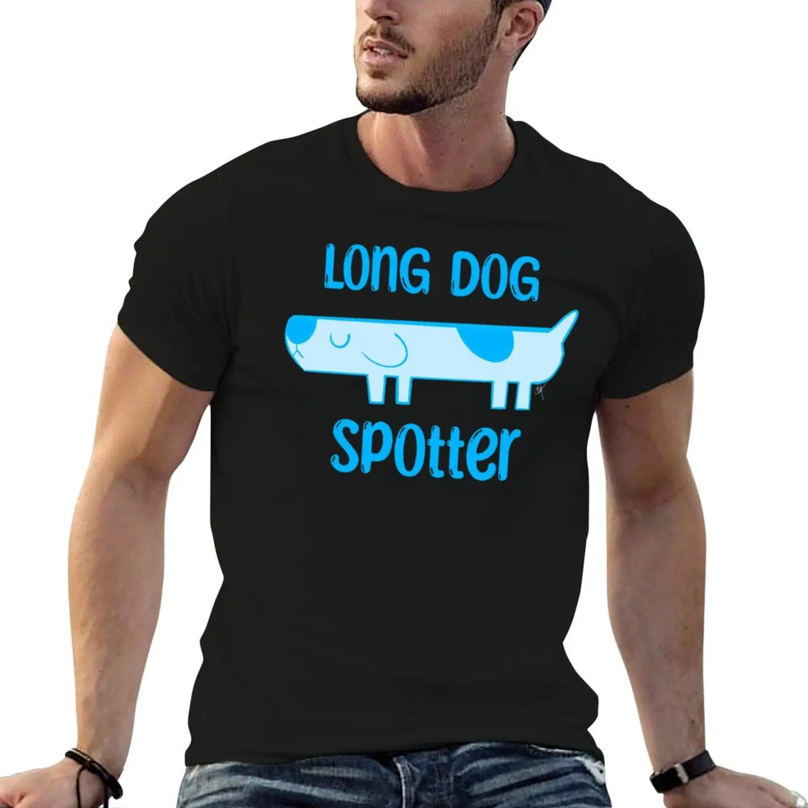 Long Dog Spotter T-Shirt anime stuff designer shirts mens t shirts