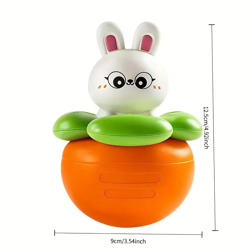 Giocattolo altalena per bambini Simpatico coniglio Carota che suona Giocattolo per l'educazione precoce Materiale sicuro Esercizio Capacità di coordinazione occhio-mano Lenitivo per bambini