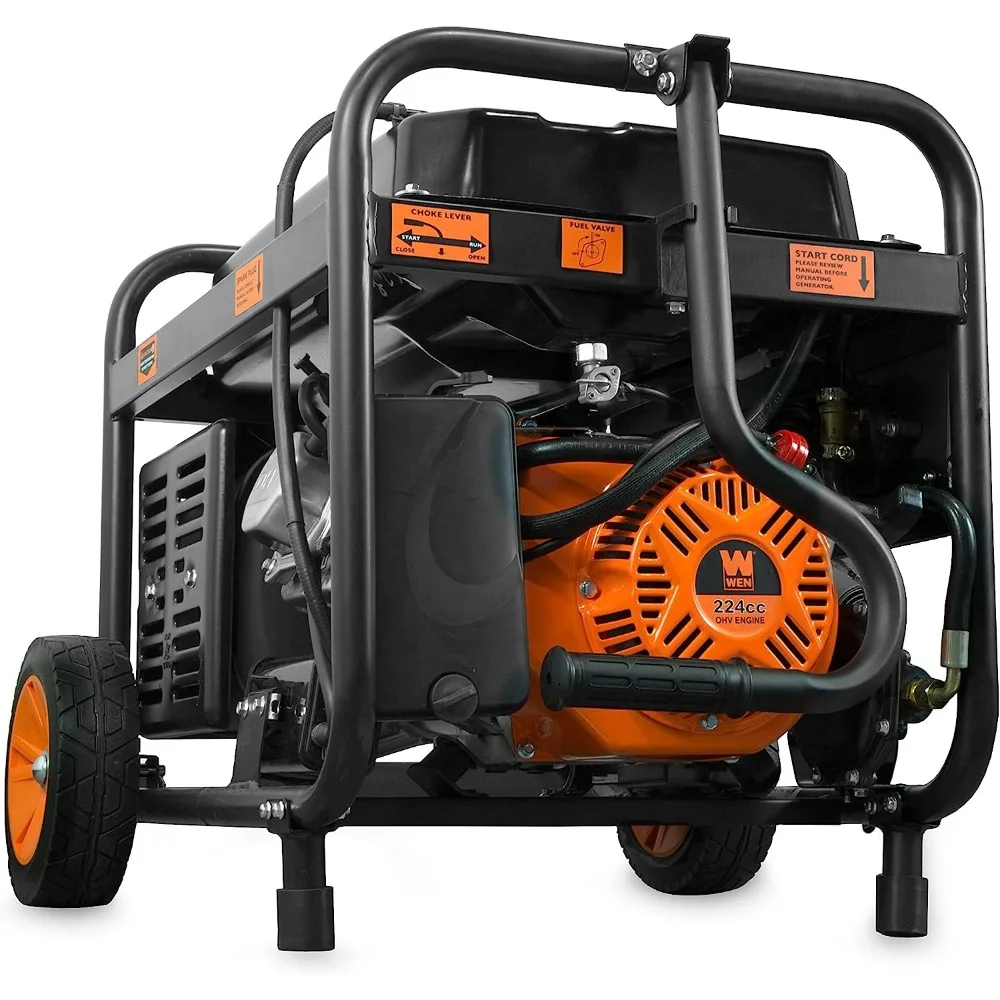 Imagem -03 - Gerador Portátil Dual Fuel Df475t 120v 240v com Início Elétrico Interruptor de Transferência Pronto 4750 w Carb Compatível