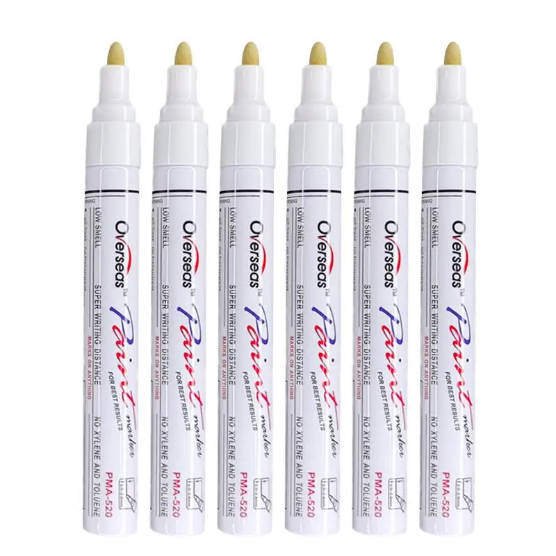 

Paint Pen For Car Tires Pack Of 6/12 Anti-fading Quick Dry Oil Base Paint Marker Waterproof Oil Based Ink For Car Vehicle Motorc