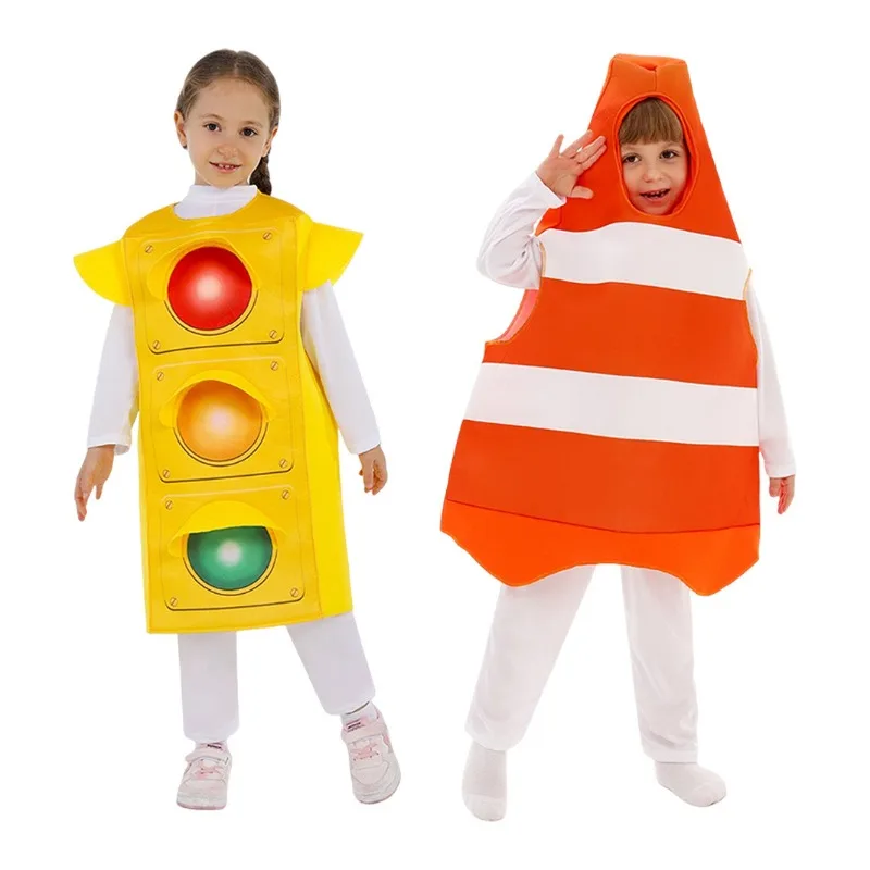 Новый детский светофор на Хэллоуин, ролевой костюм для косплея, детский сценический костюм для вечеринки, игровой костюм