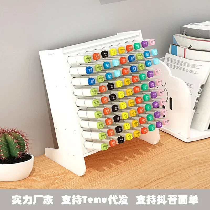 

Inclined Pen Holder, Storage Rack, Multi-functional Pen Holder, Shelf, Marker Storage Box, Desk Organiser