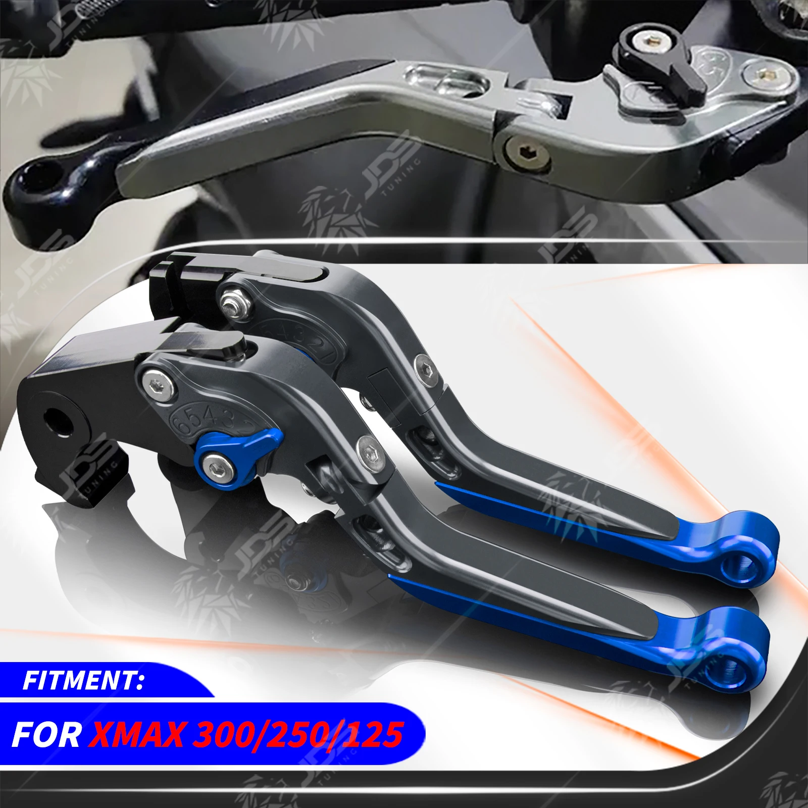 Para Yamaha XMAX 400/300/250/125 Tech Max Manete Freio e Manete Embreagem Articulado Extensível Kit Manetes de Travão e Embraiagem