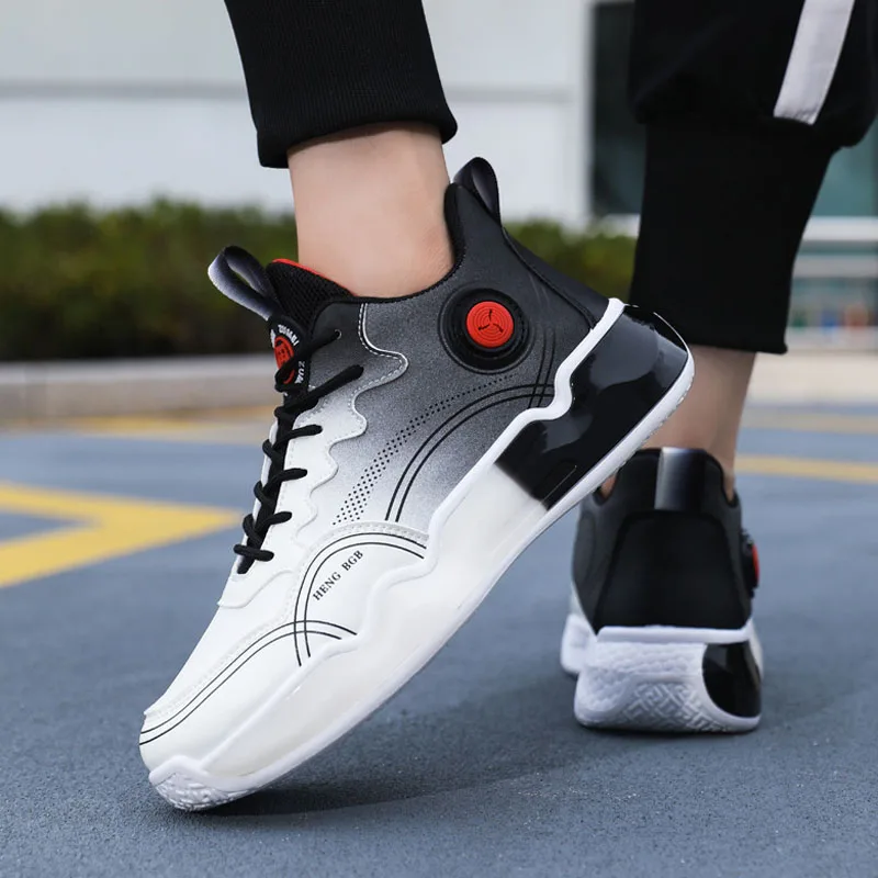 New High-top Basketball Shoes For Men Outdoor Sneakers Men Wear Resistant Cushioning Baseball Shoes Male Breathable Sport Shoes image 4