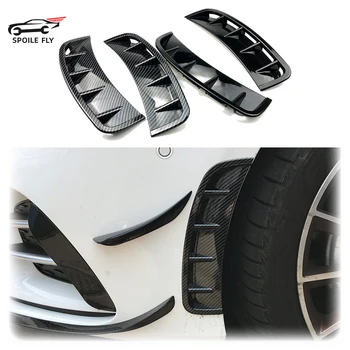 2019 To Up dla Mercedes Benz A Class Hatchback Sedan W177 AMG Line Uniwersalny przedni zderzak Boczne wykończenie Spoiler ABS Błyszcząca czerń