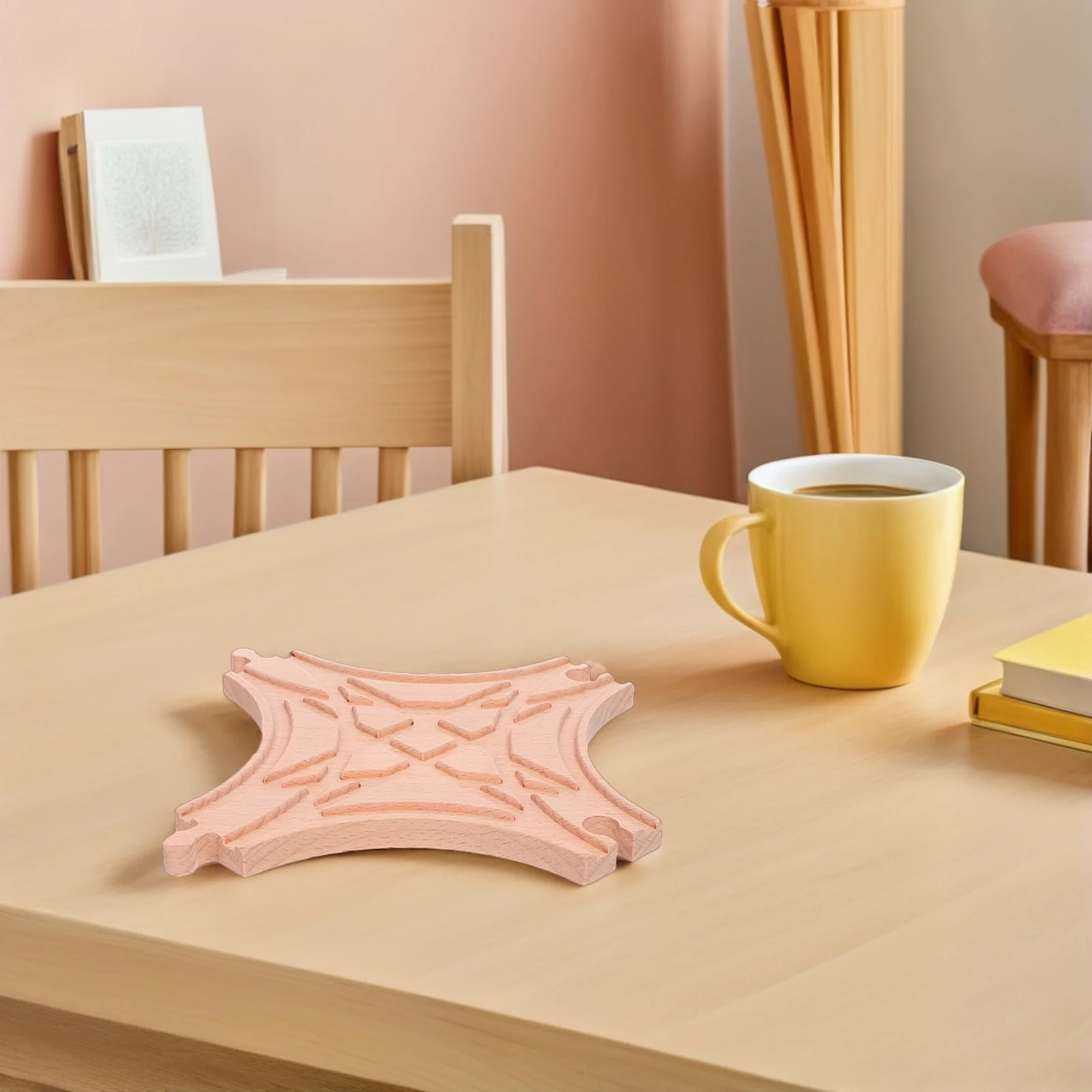 

2Pcs Wooden Train Track Multi Way Switch Expansion Accessories for Rail Connection Wood Train Track Bridge Set