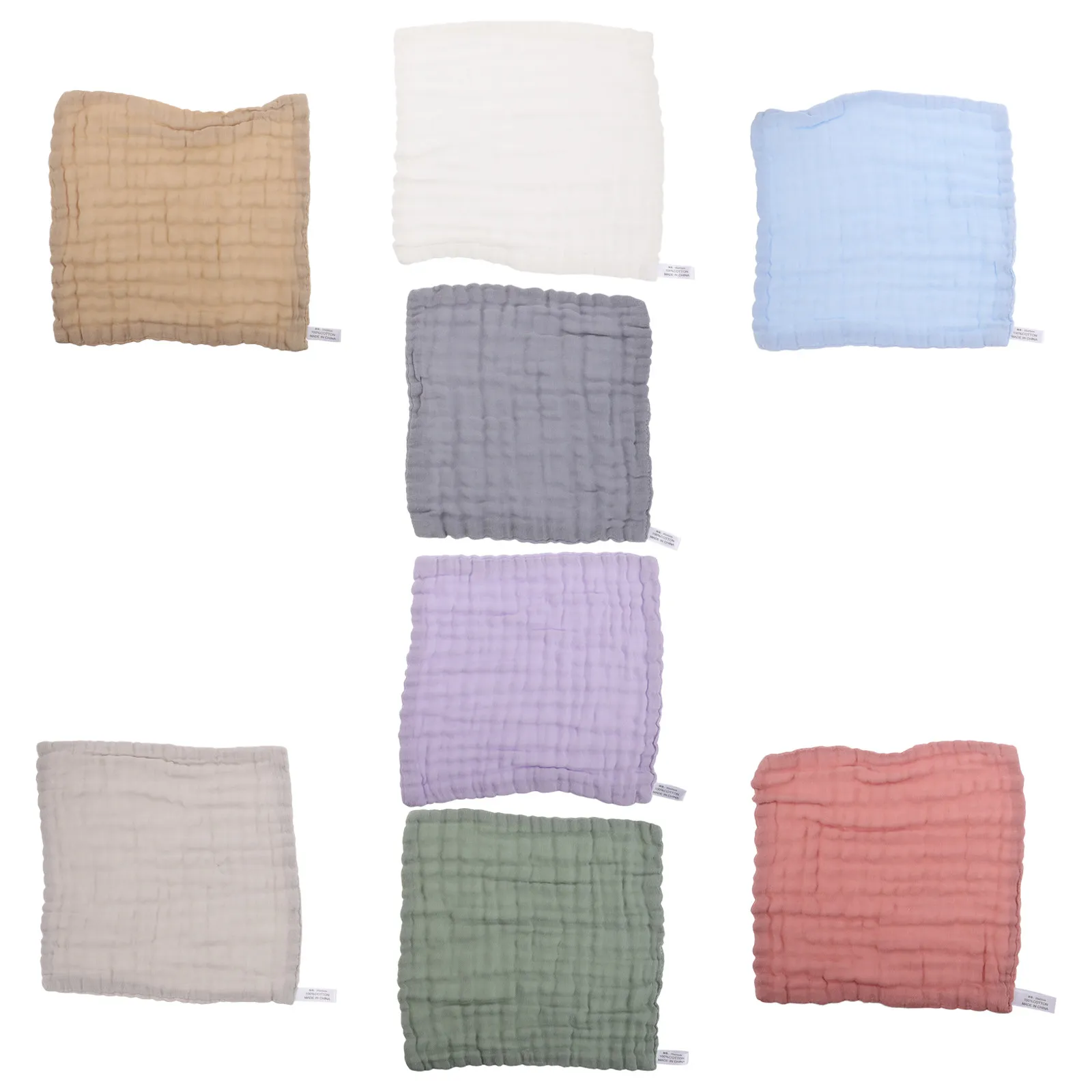 

Набор из 8 хлопковых муслиновых слюнявчиков-пеленок для новорожденных, 6-слойные, ультрамягкие, впитывающие, для кормления и вытирания слюней, полотенца для лица младенцев