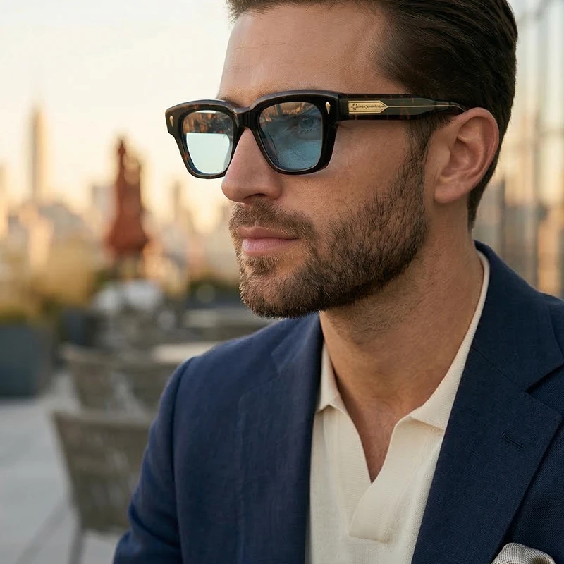 

Высококачественные оригинальные солнцезащитные очки класса люкс ручной работы из толстого ацетата для мужчин и женщин, дизайнерские, для активного отдыха, с защитой от УФ-излучения