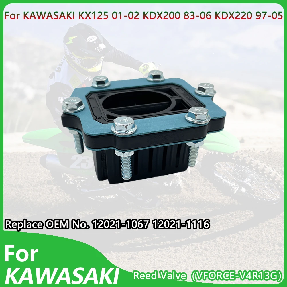 OTOM For KAWASAKI KX125 01-02 Motorcycle Reed Valve KDX200 1983-2006 KDX220 1997-2005 Dirt Pit Bike Valve Assy 12021-1116