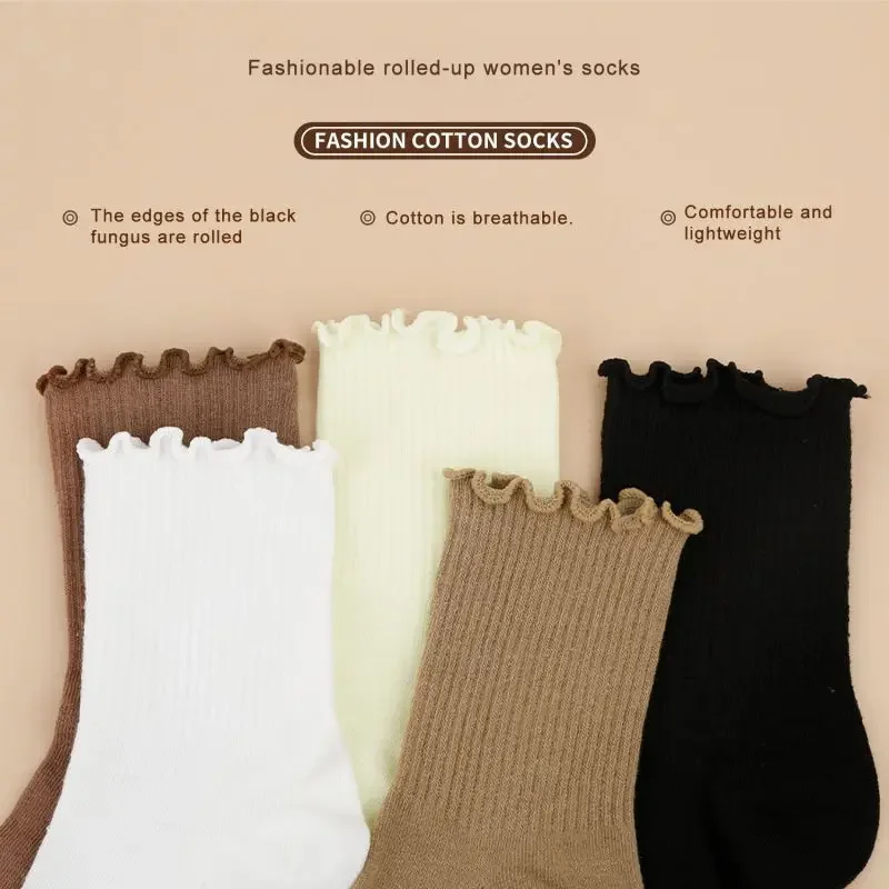 

3Pairs Women Casual Socks Soft Mid-Calf Socks Soft and Lightweight Ankle Socks Breathable Thin Sports Running Cycling Socks