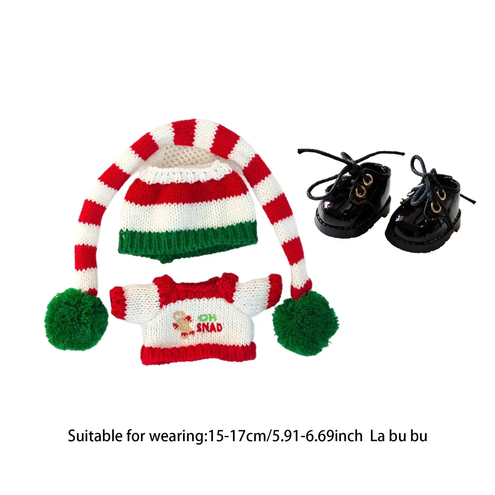 ملابس دمى تي شيرت فتاة دمية تي شيرت ملابس دمية مريحة لتقوم بها بنفسك لعبة دمية مع قبعة قلادة ملابس دمية لدمية 6.69 بوصة