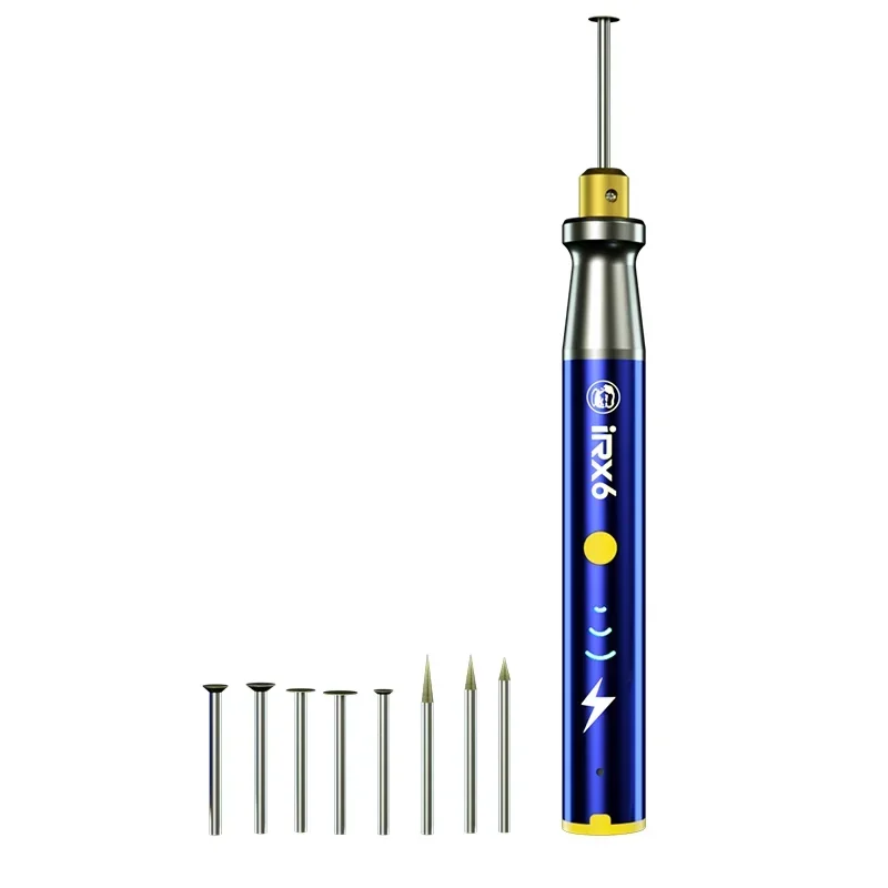 เครื่องแกะสลักปรับความเร็ว IRX6ช่างปากกาขัดไฟฟ้าขนาดเล็กชิป IC ขัด Pena ukir หยกแบบทำมือ