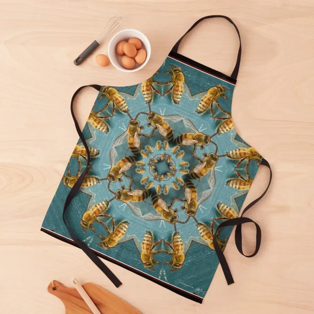 

Honeybees on Hive Mandala Apron Kitchen Items For Home Utensils For Kitchen manicurist for kitchen useful Apron