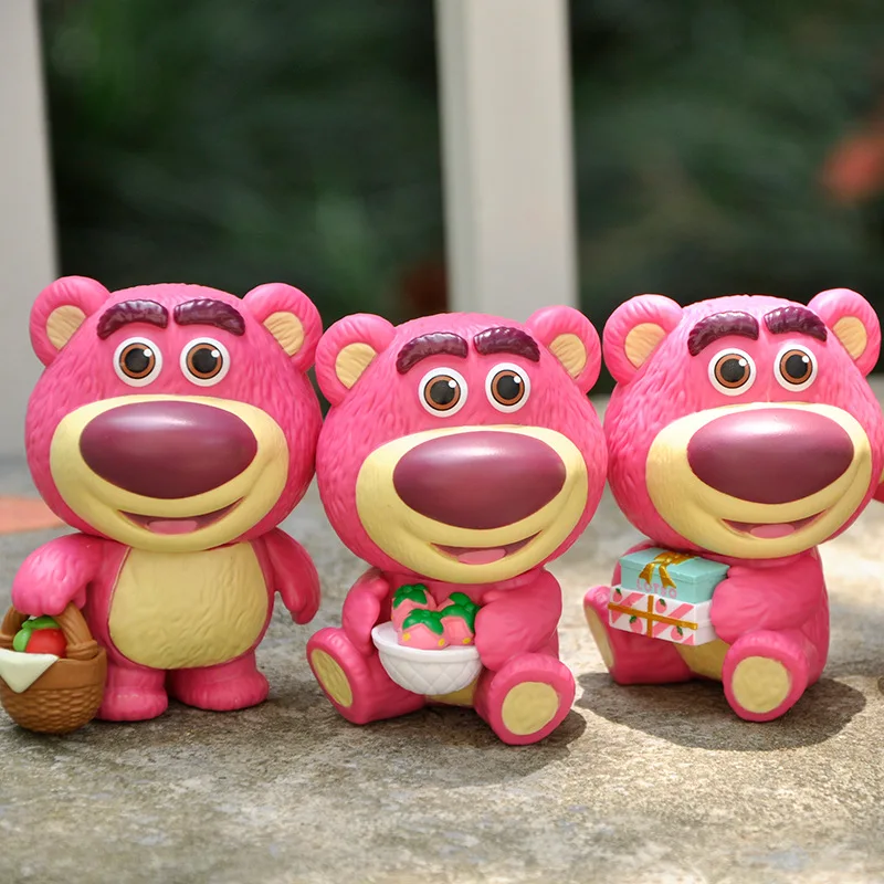 6Pcs/Set Disney Cartoon Toy Story Cute Lotso Anime Action Figure Kawaii Toy Party Ornaments Birthday Gift for Kids Friends