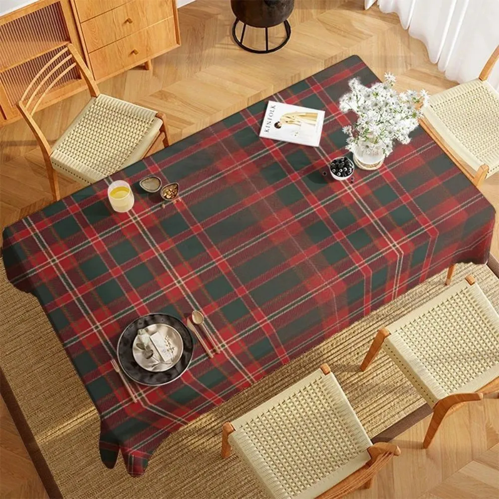 VIKAMA wasserdichte Tischdecke, Weihnachtsdesign – leicht zu reinigende, rechteckige Tischdecke für Küche, Esszimmer, Wohnzimmer, Heimdekoration