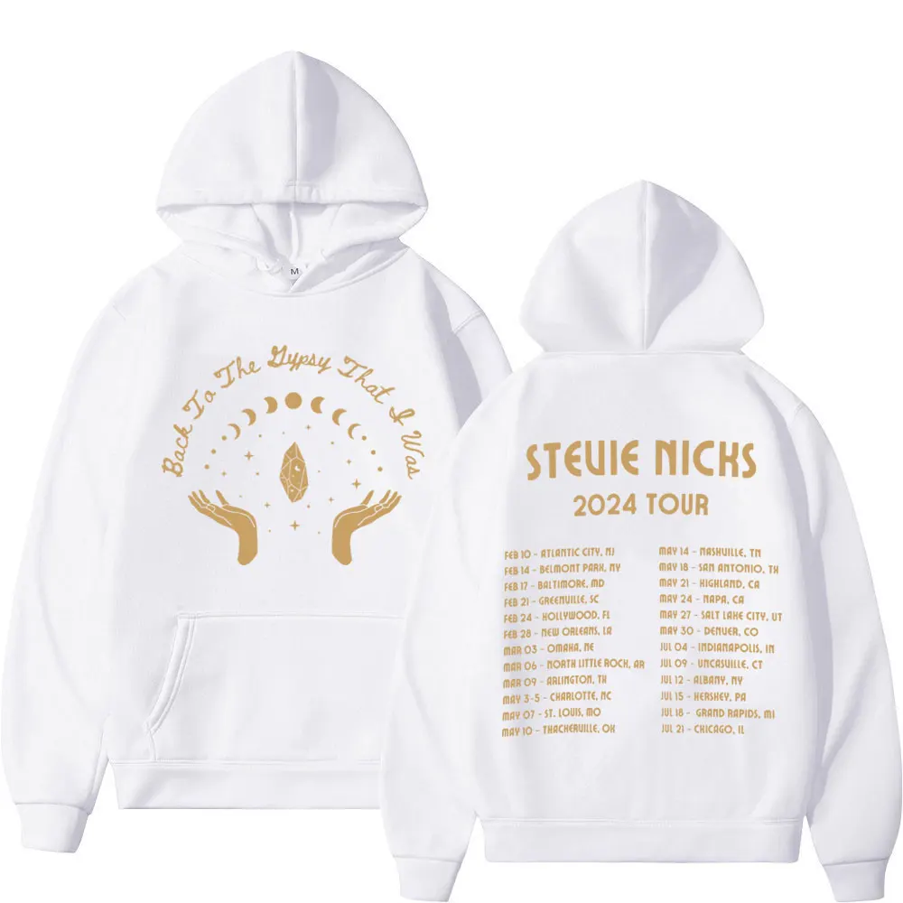 Rock Singer Stevie Nicks 2024 Tour Print Hoodie Fashion Casual Long Sleeve Pullovers Men Women High Quality Fleece Sweatshirts