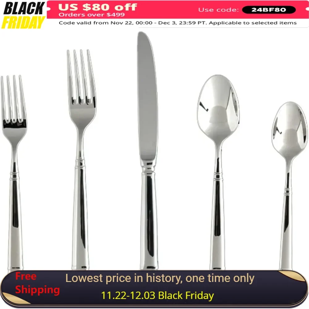 Bistro 18/10 Stainless Steel 20 Piece Flatware Set