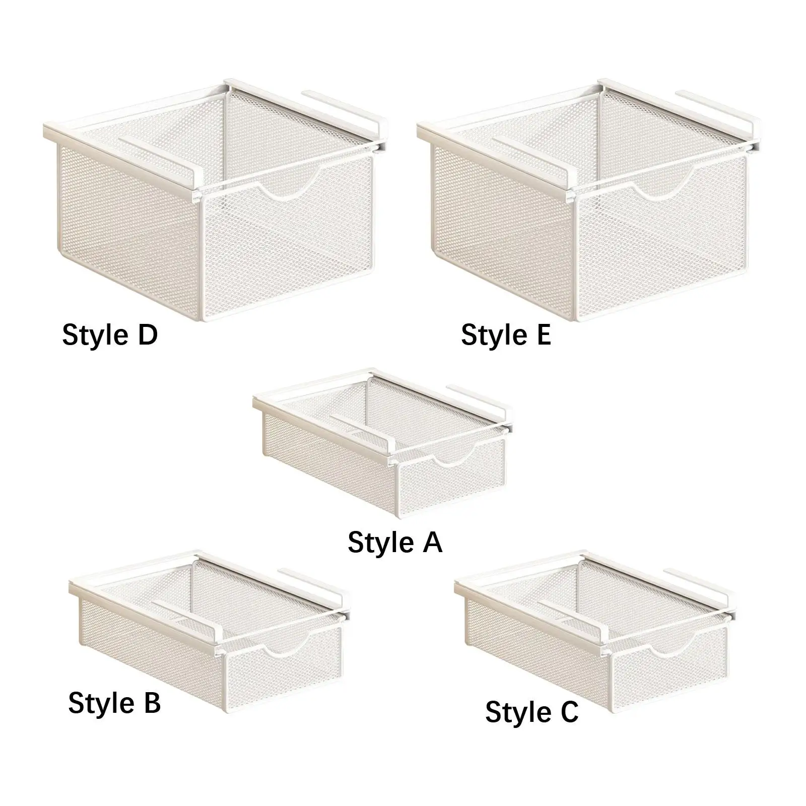 

under Shelf Storage Basket Simple under Cabinet Hanging Basket Rack for Closet Bathroom