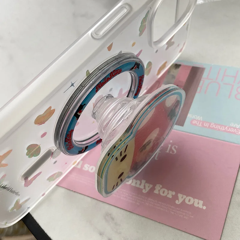 كارتون شرطية القط هزاز الموسيقى قوس مغناطيسي مناسبة للهاتف المحمول Magsafe شفط قوي سطح المكتب شخص كسول