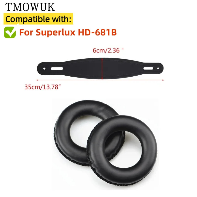 

Replacement Ear pads for Superlux HD-681B Headphones Memory Foam Ear Cushions Earmuff Earpads headset Gamer Leather case