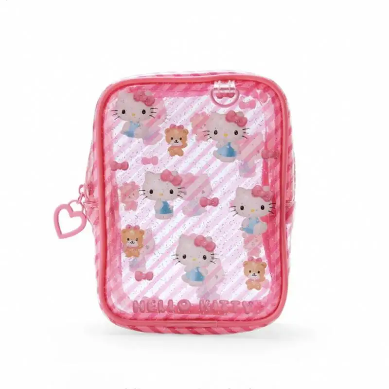 Kawaii Hello Kitty Kuromi My Melody Pvc Cartoon Printed Storage Doll Bag Itabag Anime Sanrio Girl\'s Heart Cute Cosmetic Bag