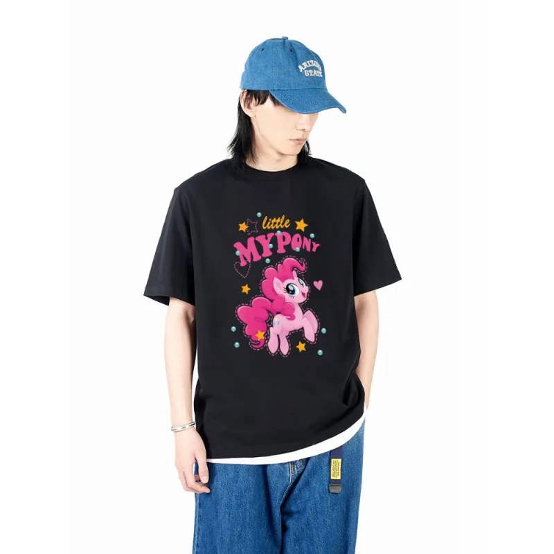Camiseta Infantil con Estampado Burberry, Estilo Occidental, Verano 2026, Nueva, de Algodón Transpirable, Manga Corta, para Padres e Hijos