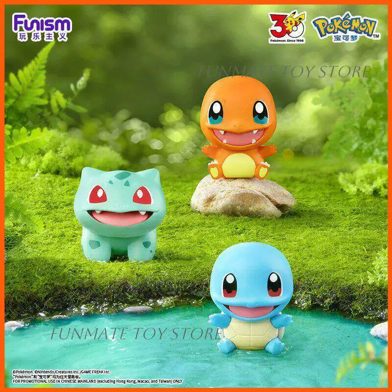 Image of Funism Pokemon 30th Anniversary Blind Box Figur Kanto Starter Desktop-Display-Ornament, Sammlerstück, Geschenk für erwachsene Sammler