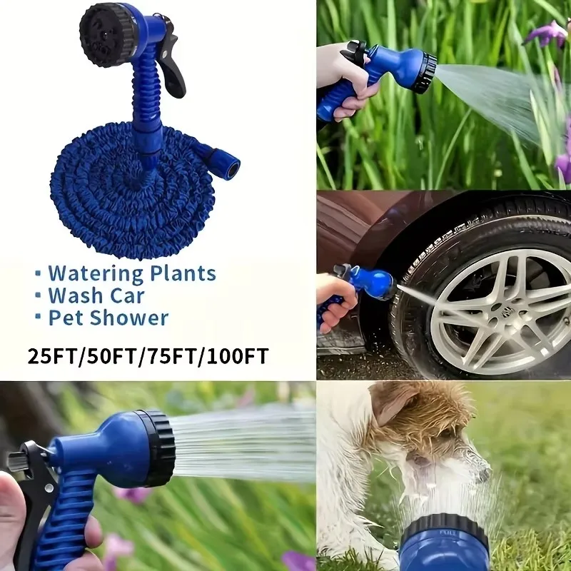 Premium Lightweight Garden Hose 50/100ft - Super Flexible Kink-Free Water Hose for Garden Marine And Camper Use