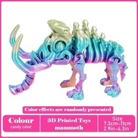 Mammoth Dinosaur Statue - 3D Printed Lifelike Dinosaur Skeleton, Tabletop Decor and Children's Birthday Gift