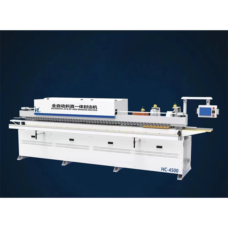 Woodworking Automatic Edge Banding Machine 45/90 Degree Straight and Bevel Furniture PVC MDF Plywood Kitchen Cabinet Edge Bander