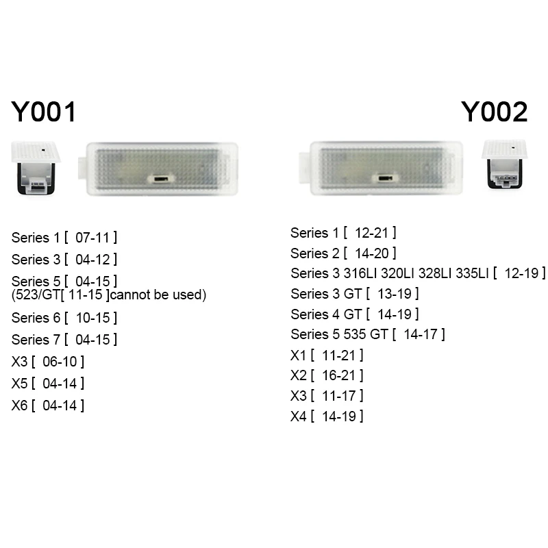 Car Interior footlights, door lights, atmosphere lights For BMW F10 F11 F20 F22 F25 F26 F30 F32 F34 F48 1 3 4 5 6 X1 X3 X4 X5 X6