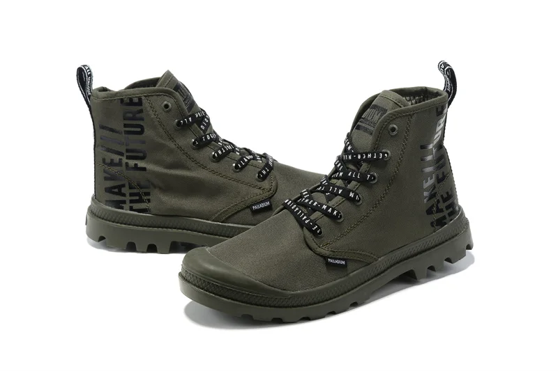 New Arrivals PALLADIUM 76885 Men's Canvas Ankle Botas High Quality Cowboy Winter Military Army Tactical Male Boots Size 40-45