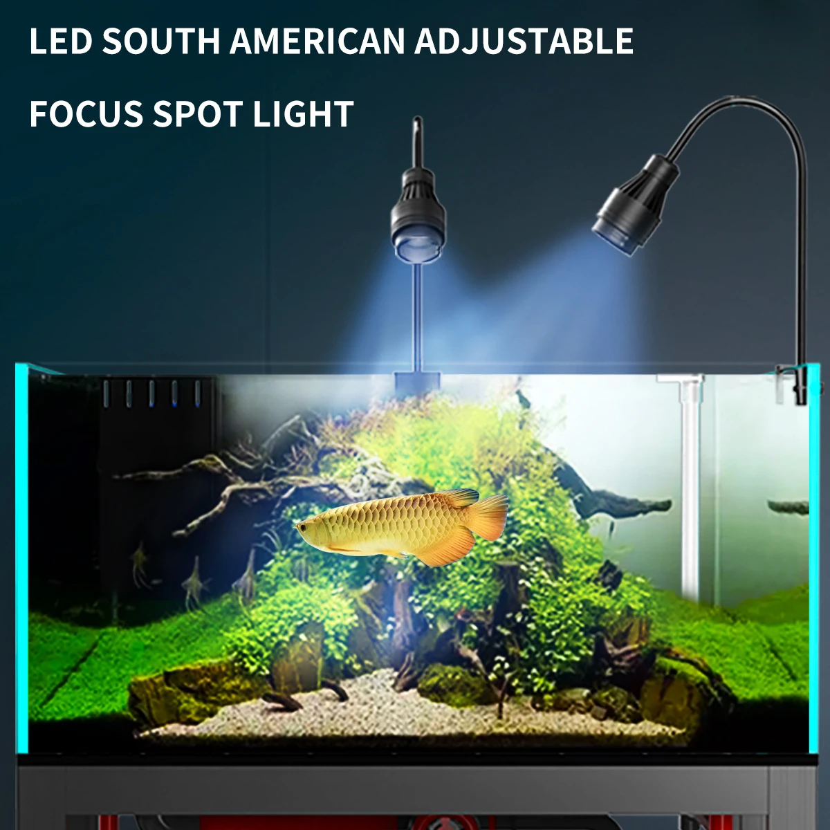 

AquaArium LED Light Fish Tank Decoration Spotlight Plants Grow Remote Control Dimmable Lamp Turtle Reptiles 110v 220v15w Peceras