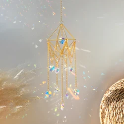 Heart Suncatcher Crystal Glass Prism Hanging Sun Catcher Fairy Garden Decoration Rainbow Maker Crystal Catcher Wedding Ornament