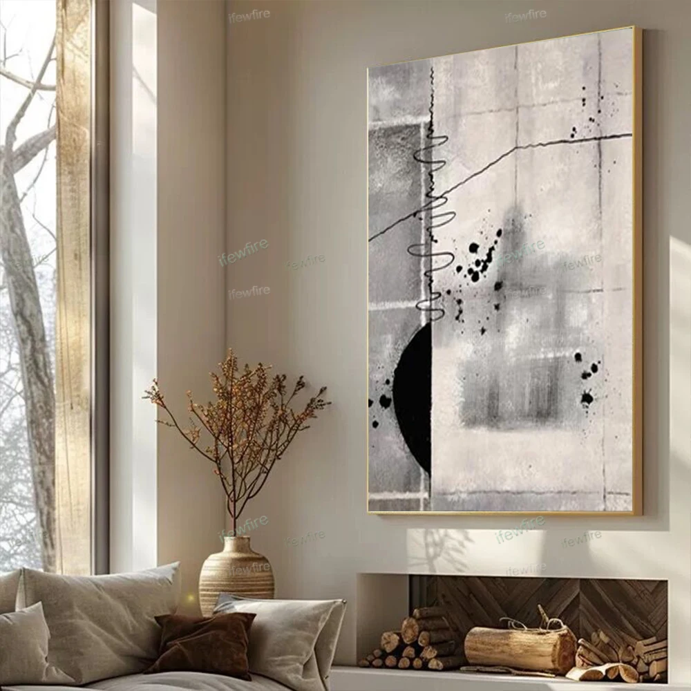 

Modern Canvas Poster Decor Living Room Pure Hand-Painted Abstract Oil Painting Gold And Green Wall Pictures Home Decorate Art