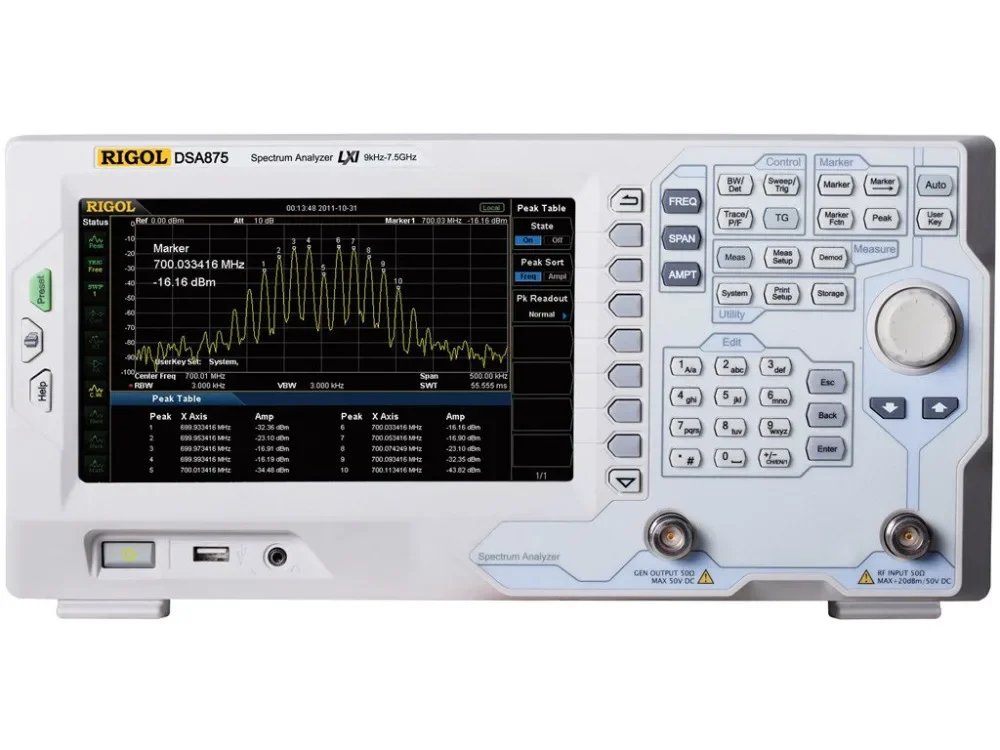 Rigol DSA875-TG Spectrum Analyzer, 9 KHz To 7.5 GHz