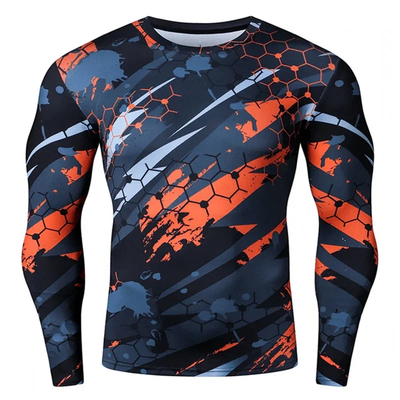 Mens Summer Autumn Casual 3D Print Long Sleeve T Shirt Black O Neck Slim Fit Male Graphics Tees Top Hombre Ropa Fitness Tshirt