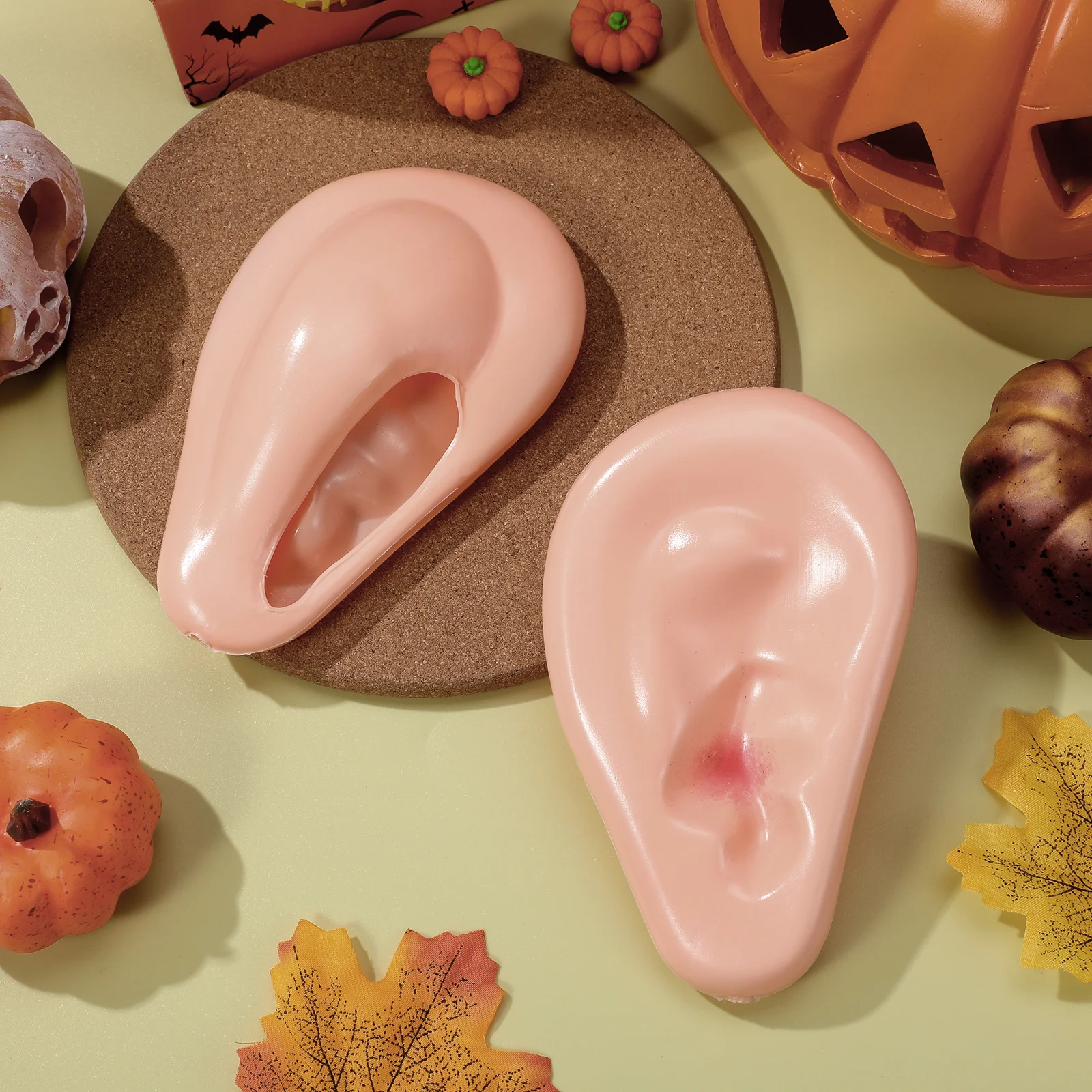 1 paar oren feestartikelen Halloween decoratieve rekwisieten voor kostuumaccessoire mysterieus feestelijk plezier draagbare deurmuur