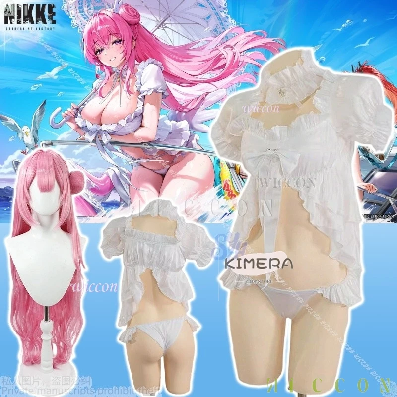 

Костюм на Хэллоуин Дороти Игра GODDESS OF VICTORY: NIKKE 코스프레 Костюм Сексуальное белое кружевное бикини Летний карнавальный наряд для взрослых