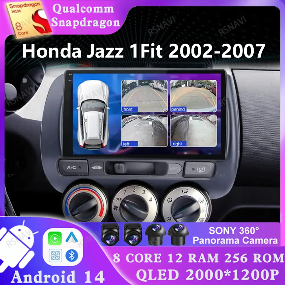 

Android 14 For Honda Jazz 1Fit 2002-2007 DSP 4G LTE Stereo Multimedia AUTO DVD Head Unit Qualcomm Viedo Player Navigation GPS