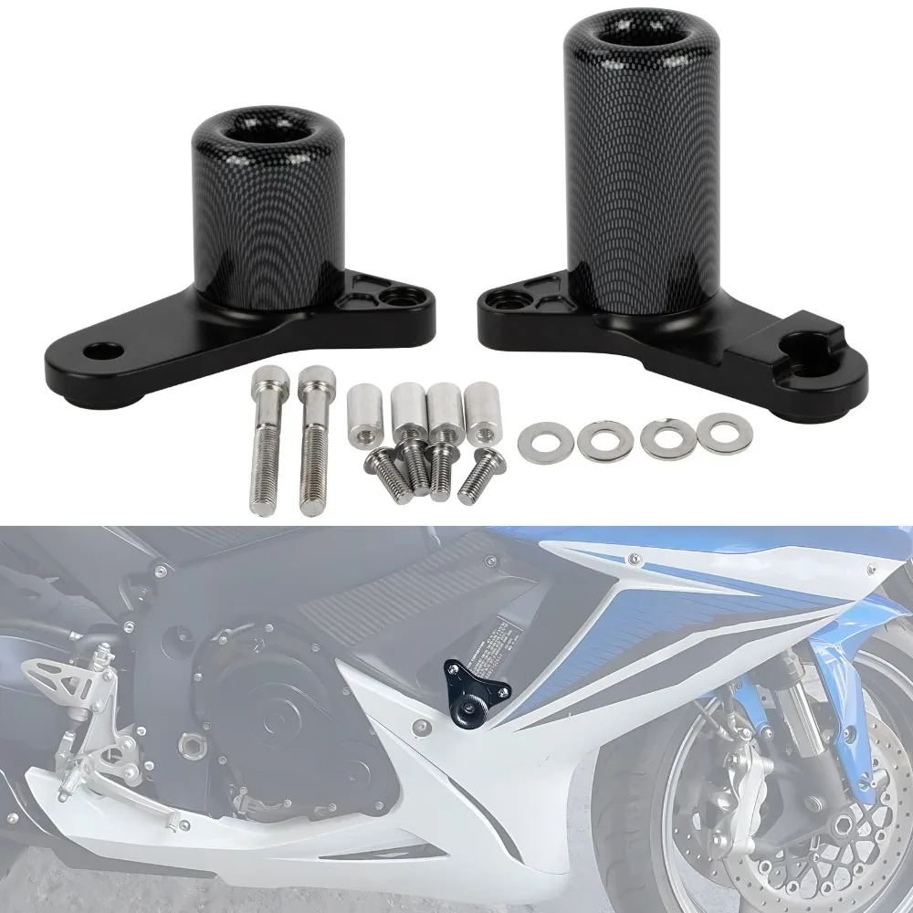 

Motorcycle Frame Sliders Carbon Frame Slider Crash Protector Falling Crash Protector Guards For Suzuki Gsxr 600 750 2011-2013