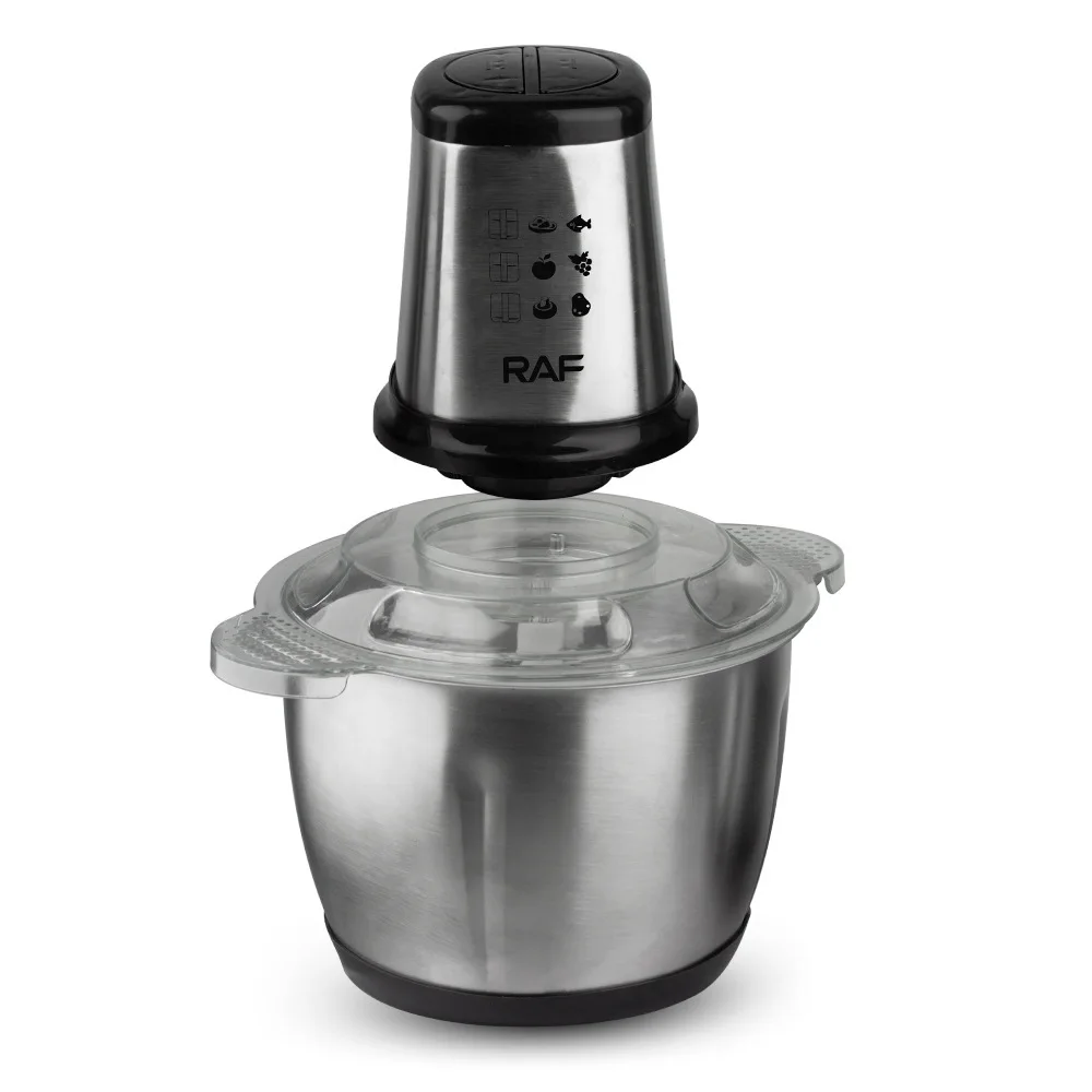 New Home Stainless Steel 3L Pounding Machine Electric Meat Chopper Kitchen Chopper Mincer Multi-functional Meat Grinder & Slicer