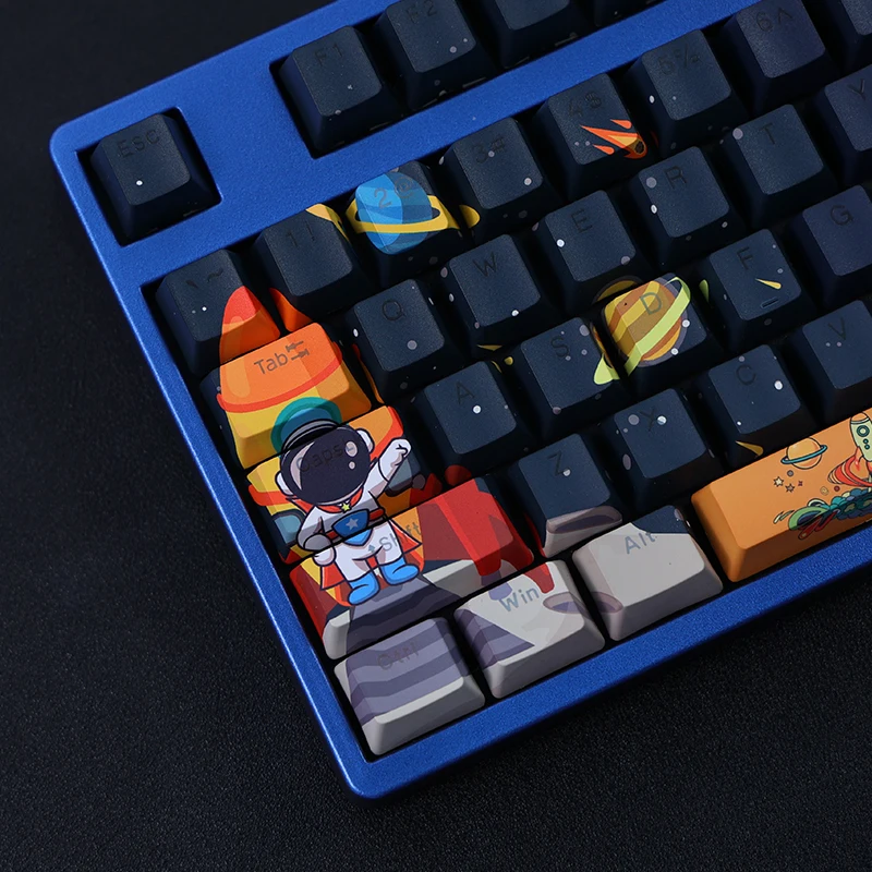 108 Keys/set Astronaut PBT Dye Subbed Keycaps Two Dimensional Cartoon Anime Gaming Key Caps OEM Profile Backlit Keycap