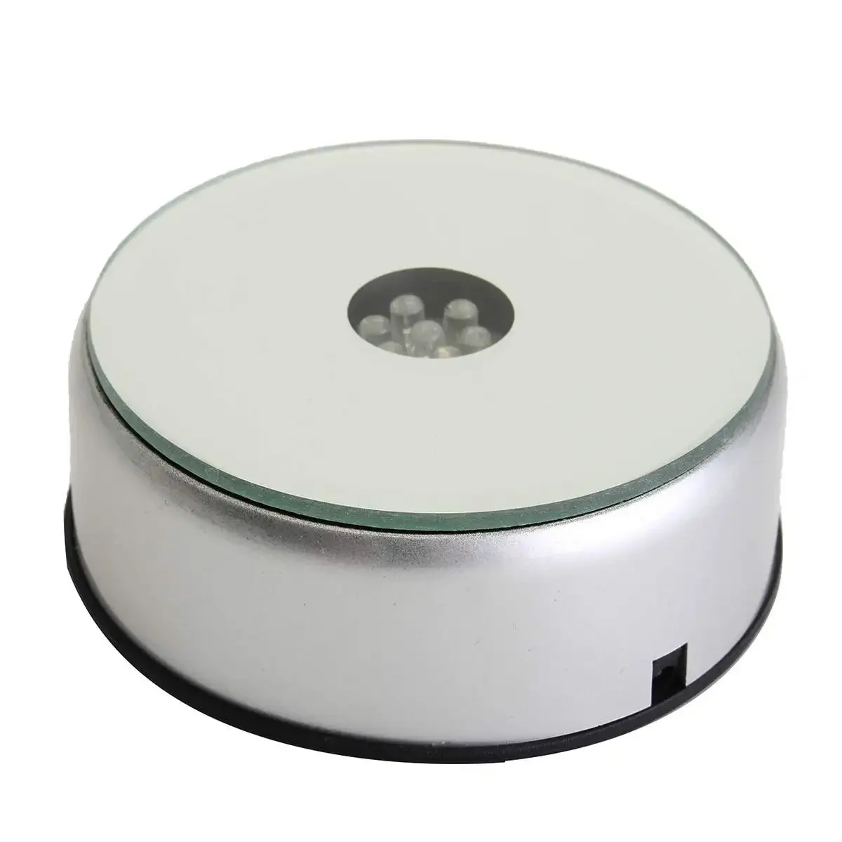 حامل عرض قاعدة دوار كهربائي ، ضوء كريستال ، إضاءة ملونة ، 7 ليد ، حلية مع محول