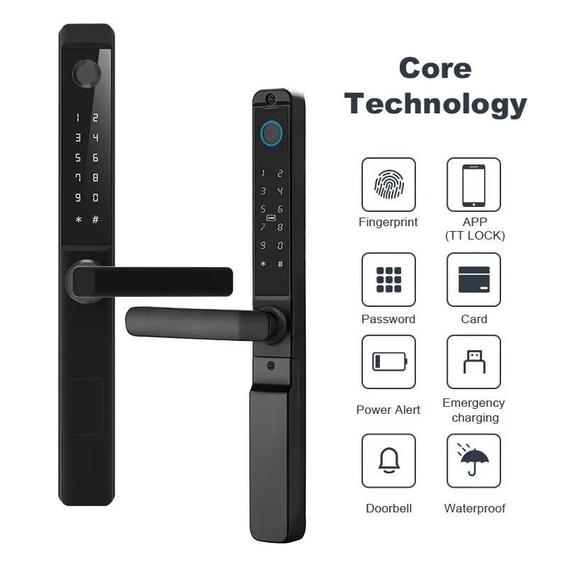 New High-Quality Smart Door Lock Double-Sided Unlocking Fingerprint Identification Password Smart Lock