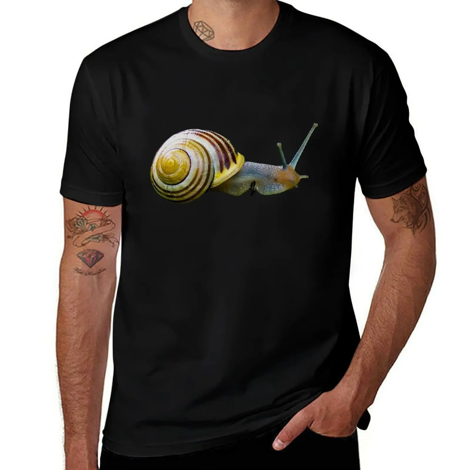 Garden Cone Snail T-Shirt Breathable Workout Short Sleeve Top T-Shirt